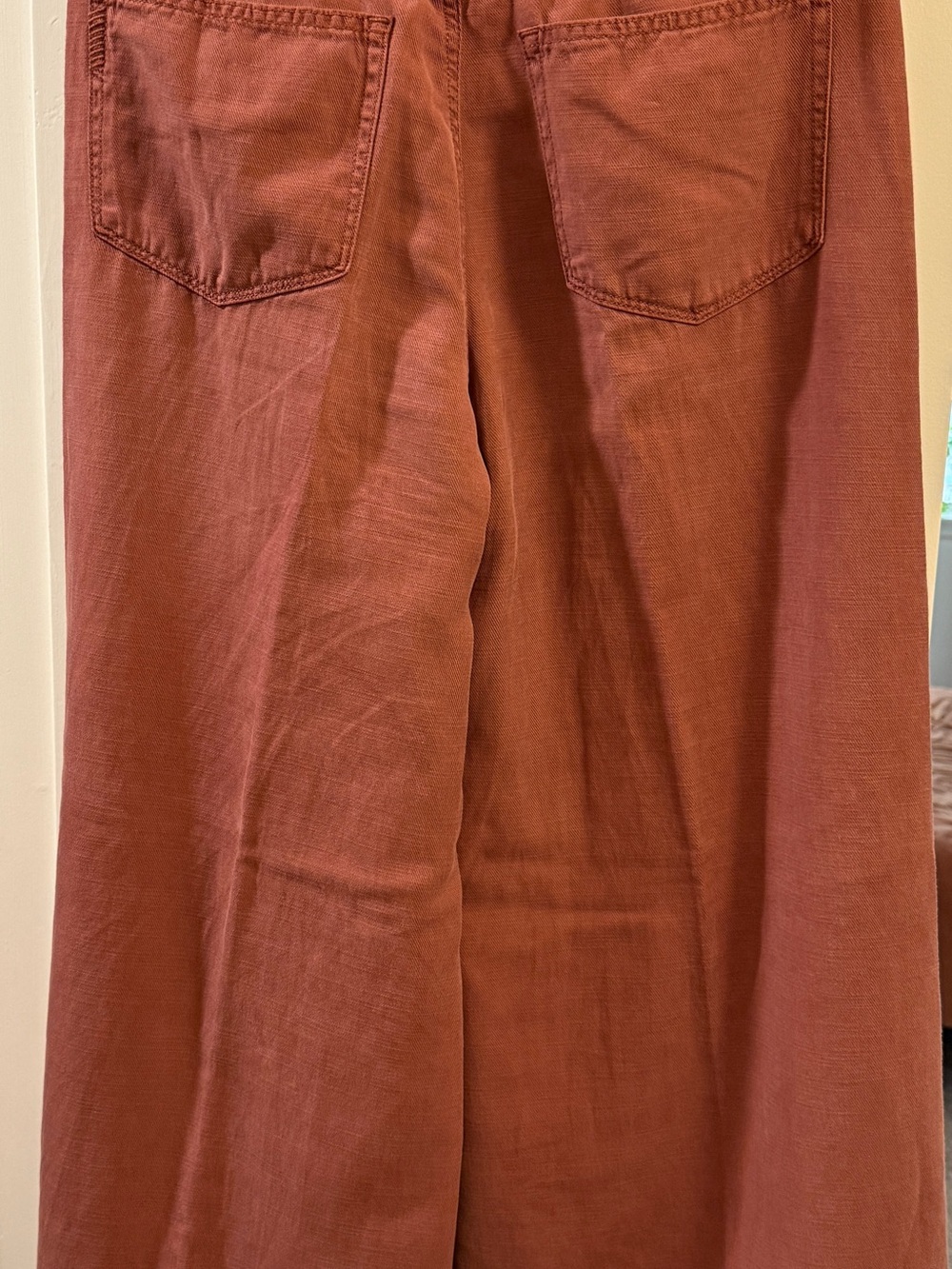 Paige Lennie Wide Leg Jeans - size 30, color Bricktone - Picture 9 of 10